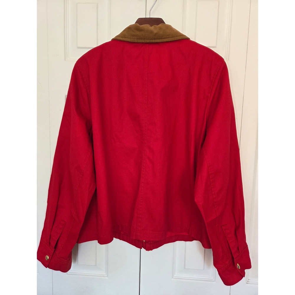 J. Crew Field Jacket Corduroy Collar Red Womens XL‎ NWT $218 CL251 - Picture 4 of 8